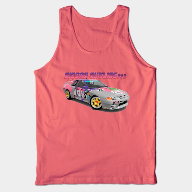 Nissan Skyline GT-R R32 Tank Top by PjesusArt